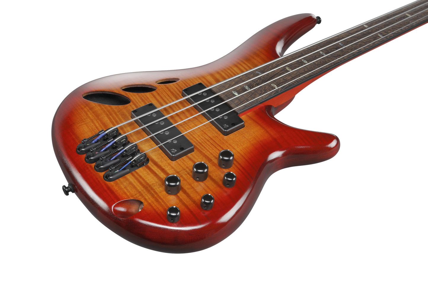 IBANEZ Bass Workshop SR Electric Bass 4-String Fretless - Brown Topaz Burst Low Gloss