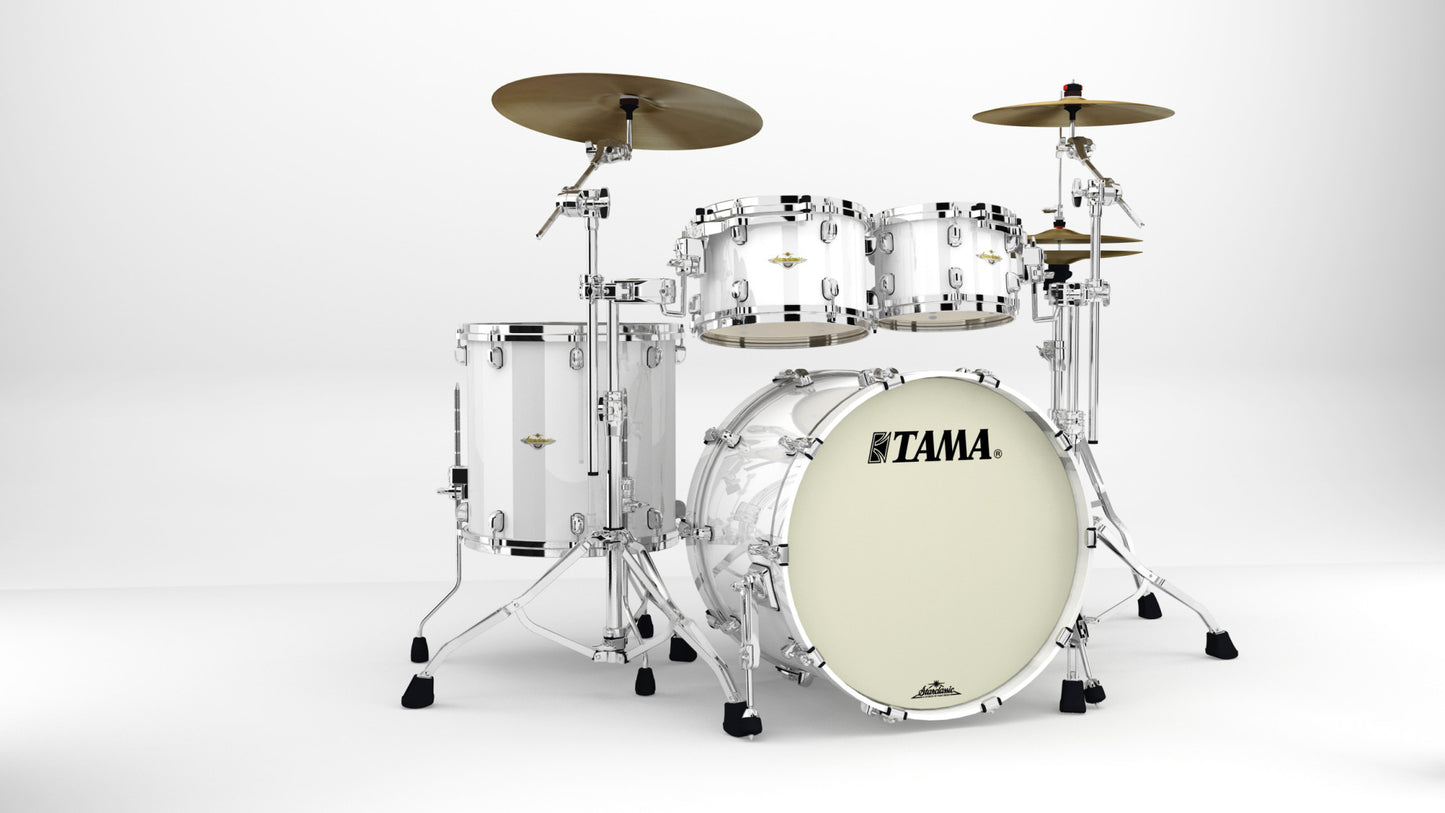 TAMA Starclassic Maple Lacquer Shell Kit 4 teilig - Piano White/Chrom HW