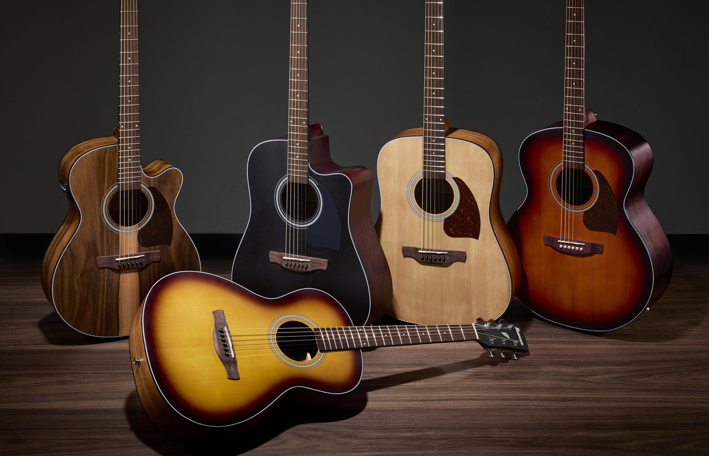 IBANEZ PJ Akustikgitarre 6-String - Open Pore Vintage Amber Sunburst Decke, Open Pore Natural Boden & Zargen
