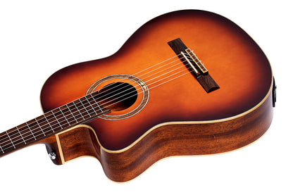 ORTEGA Performer Series 4/4 Konzertgitarre 6-String Lefty - Sunburst + Gigbag