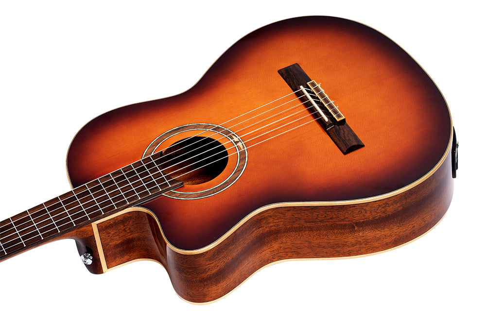 ORTEGA Performer Series 4/4 Konzertgitarre 6-String Lefty - Sunburst + Gigbag
