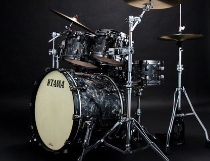 TAMA Starclassic Maple Duracover Wrap Shell Kit 4 pcs - Charcoal Swirl/Black Nickel HW