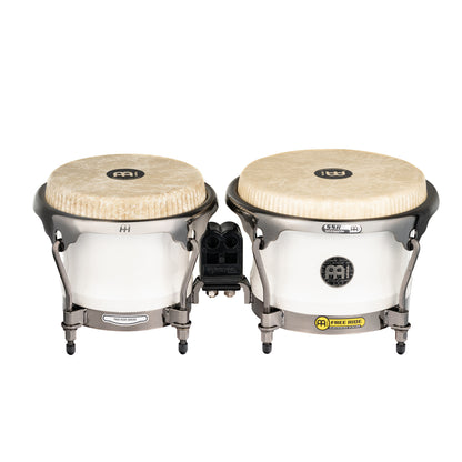 MEINL Percussion Artist Series Bongo Roberto Serrano, REMO® Fiberskyn Heads - 7" & 8 1/2" Pearl White