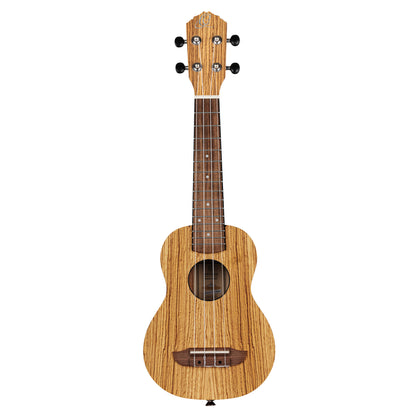 ORTEGA Timber Series Soprano Ukulele 4 String - Zebrawood Natural + Bag