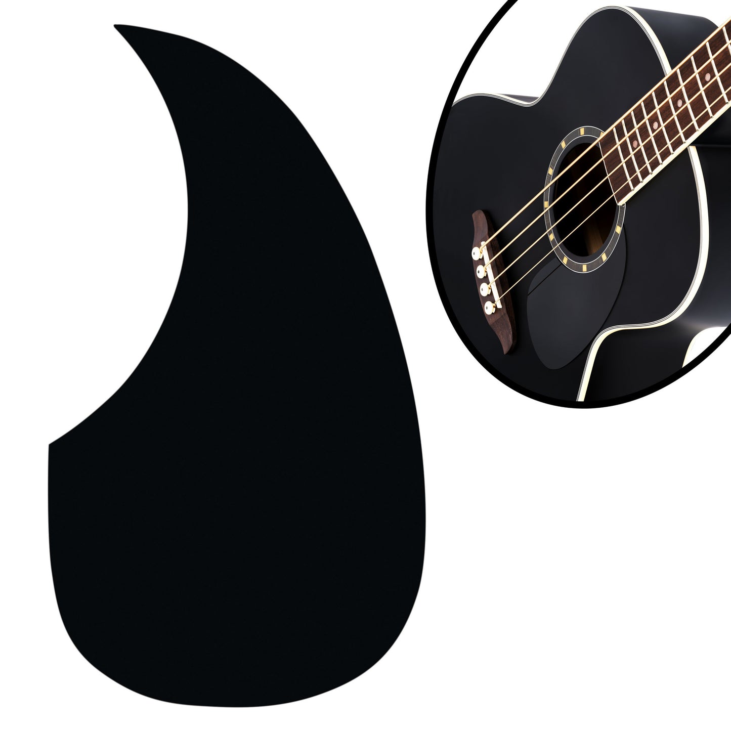 ORTEGA Deep Series 7 Medium Scale Acoustic Bass 4 String - Spruce / Mahogany Satin Black