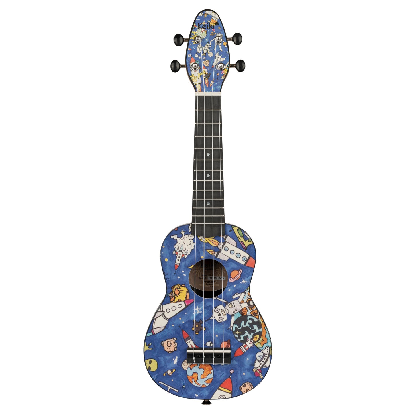KEIKI K2 Series Soprano Ukulele Set - Agathis / ABS Spaceman