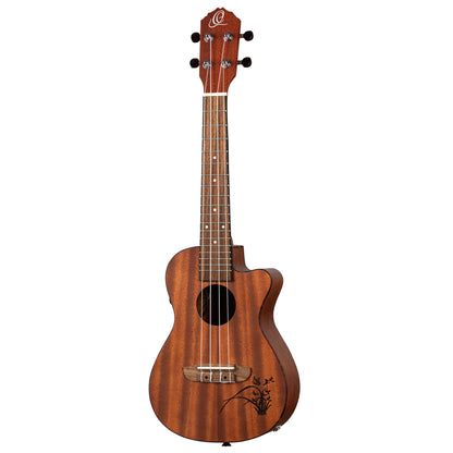 ORTEGA Bonfire Serie Preamp Konzert Ukulele 4 String - Fichte/Sapele Natur