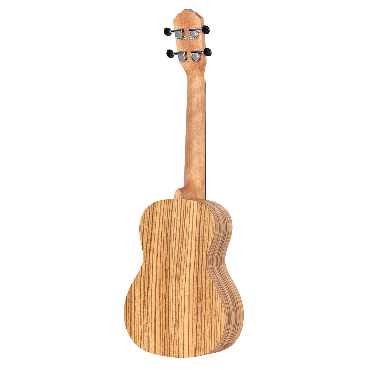 ORTEGA Timber Serie Konzert Preamp Ukulele 4 String Lefty - Zebrawood Natural + Bag