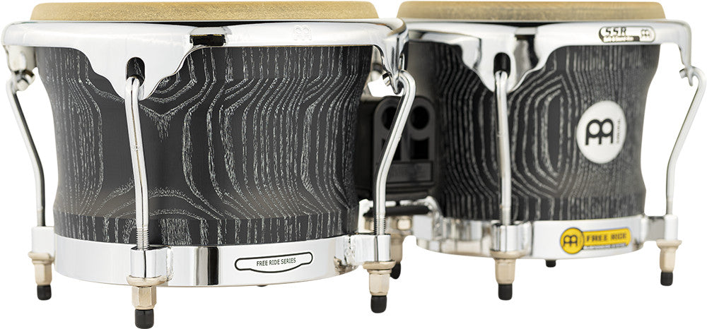 MEINL Percussion Woodcraft Serie Wood Bongo 7" Macho / 8 1/2" Hembra - Vintage Black/Chrom HW