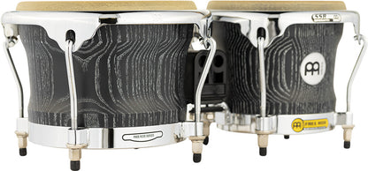 MEINL Percussion Woodcraft Serie Wood Bongo 7" Macho / 8 1/2" Hembra - Vintage Black/Chrom HW