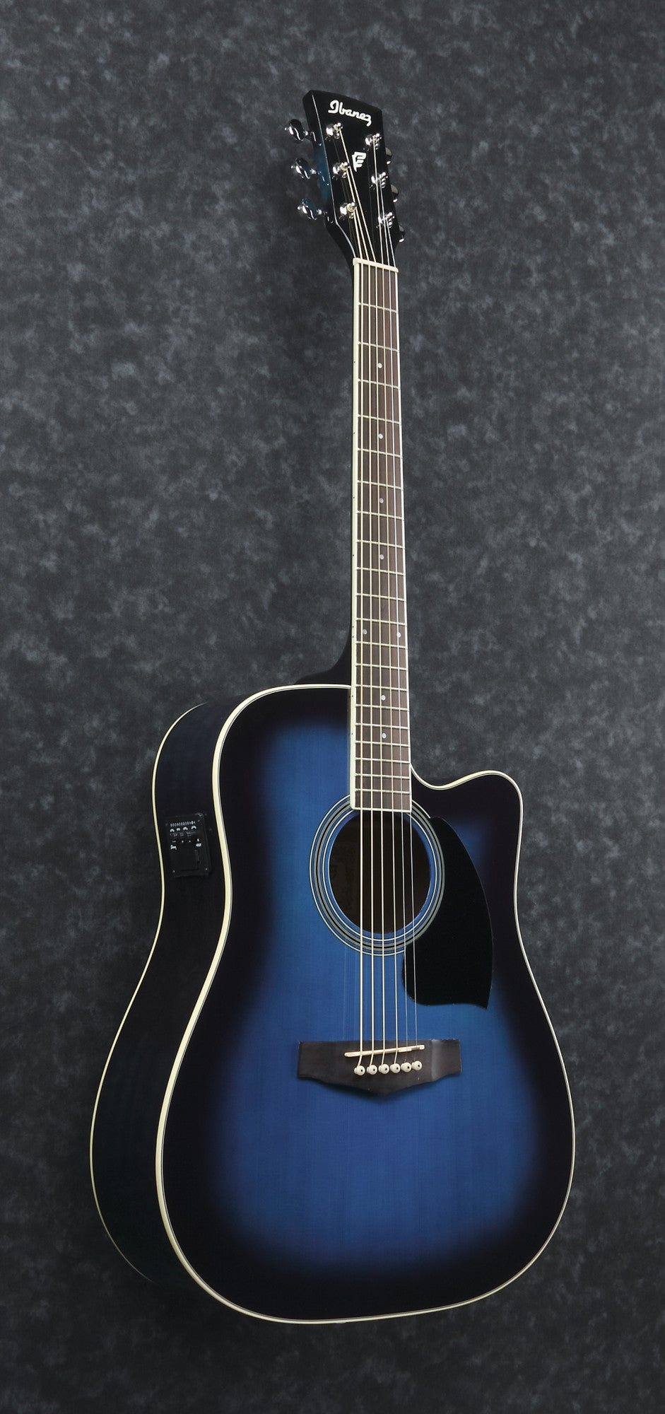 IBANEZ PF Performance Acoustic Guitar 6-String - Transparent Blue Sunburst