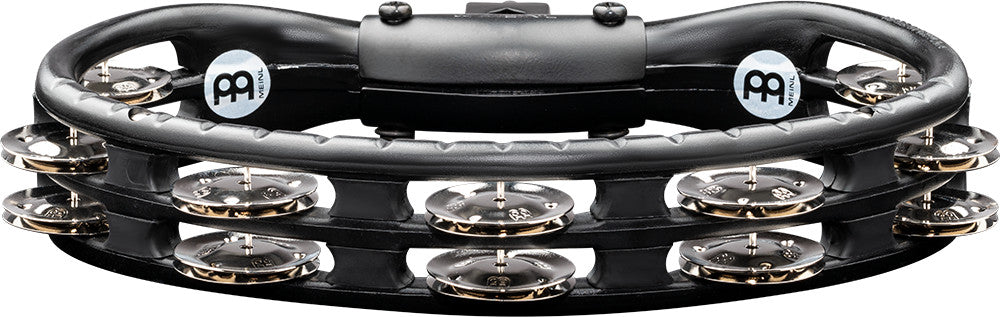 MEINL Percussion Traditional Mountable ABS Series Molded ABS Tambourine - Black/Nickel-Plated Jingles
