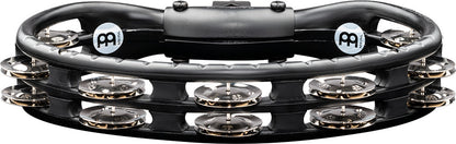 MEINL Percussion Traditional Mountable ABS Series Molded ABS Tambourine - Black/Nickel-Plated Jingles