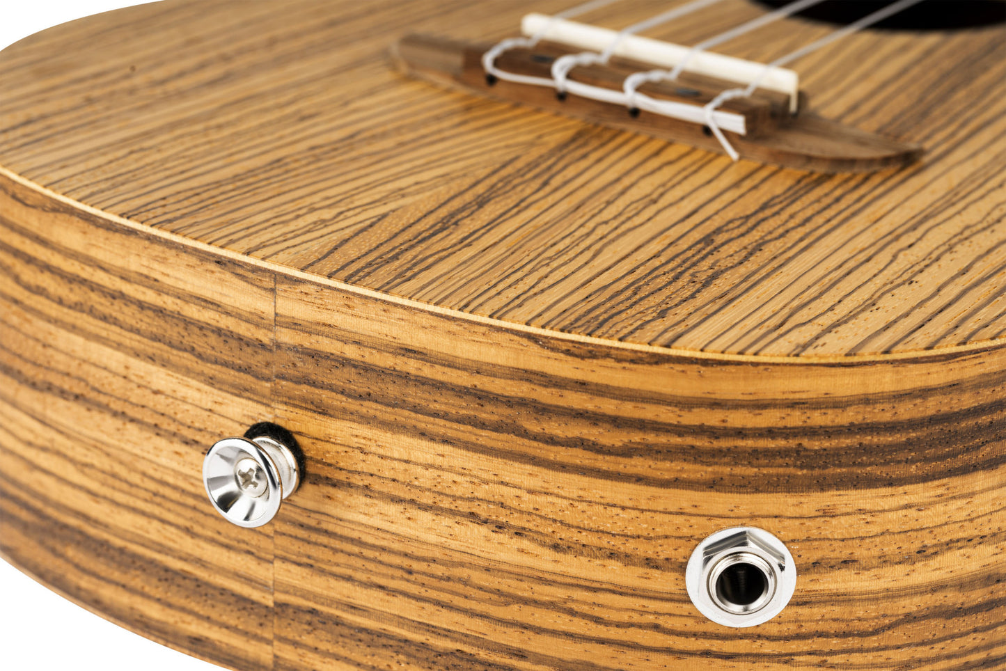 ORTEGA Timber Series Concert Preamp Ukulele 4 String - Zebrawood Natural + Bag