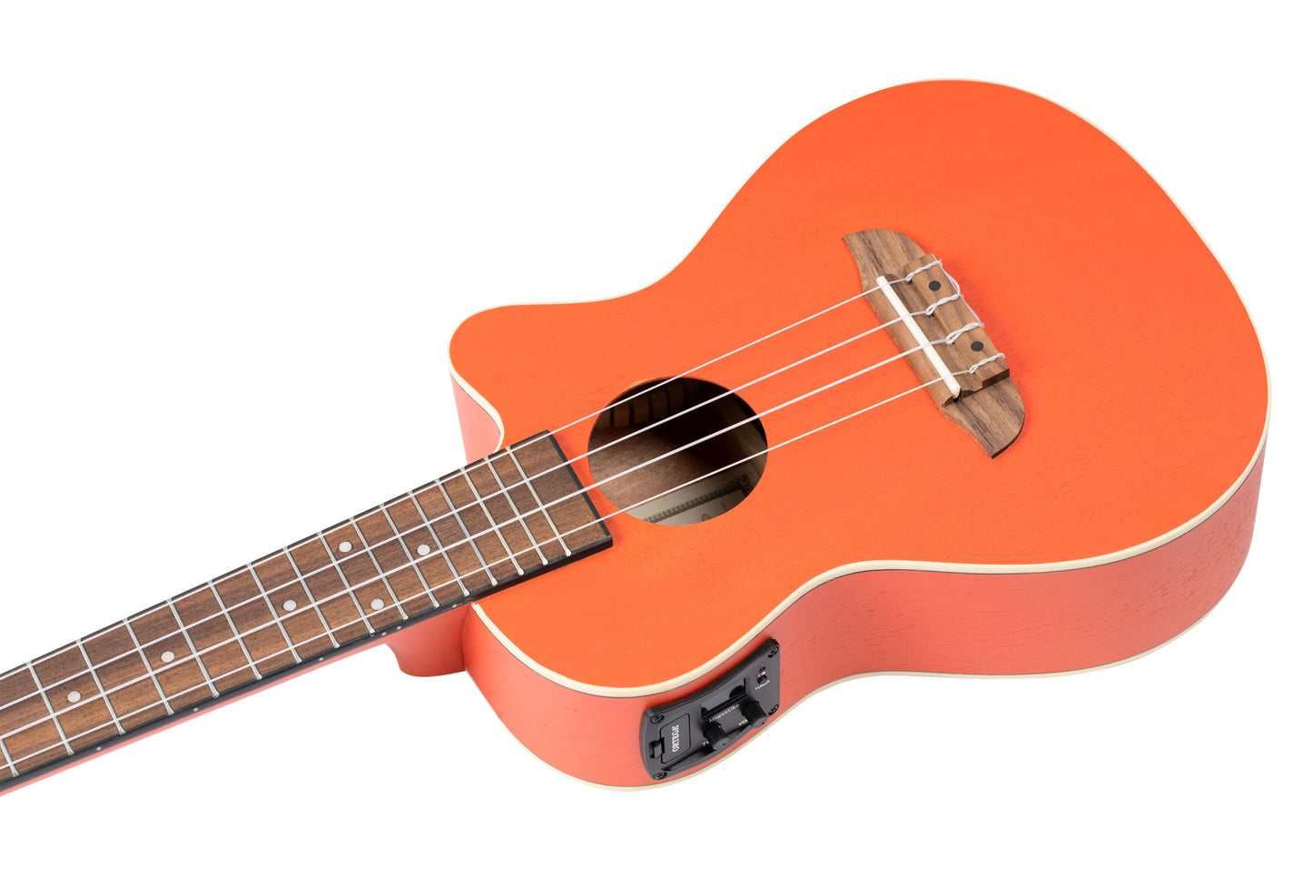 ORTEGA Earth Series Konzert Preamp Ukulele 4 String - Hokkaido Pumpkin Orange