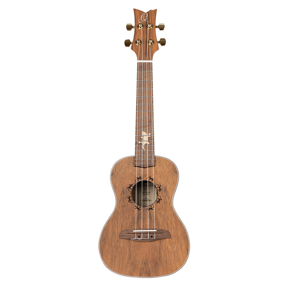 ORTEGA Lizard Serie Konzert Ukulele 4 String Lefty - Paldao Natural + Bag