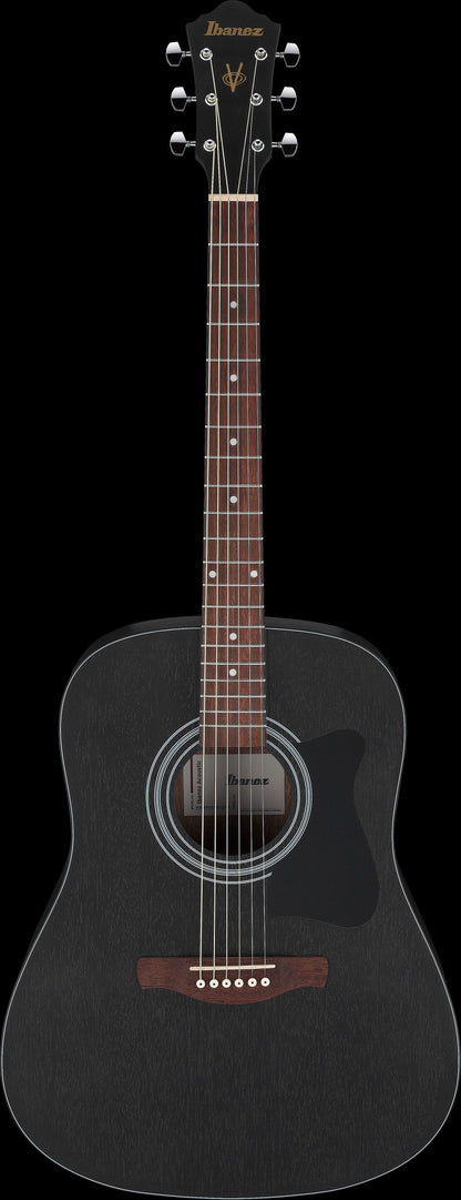 IBANEZ Jampack Akustikgitarren-Set 6-String - Weathered Black Open Pore + Gigbag, Gurt, Stimmgerät & Plektren