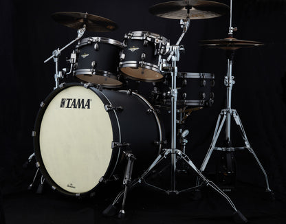 TAMA Starclassic Maple Lacquer Shell Kit 4 teilig - Flat Black/Smoked Black Nickel HW