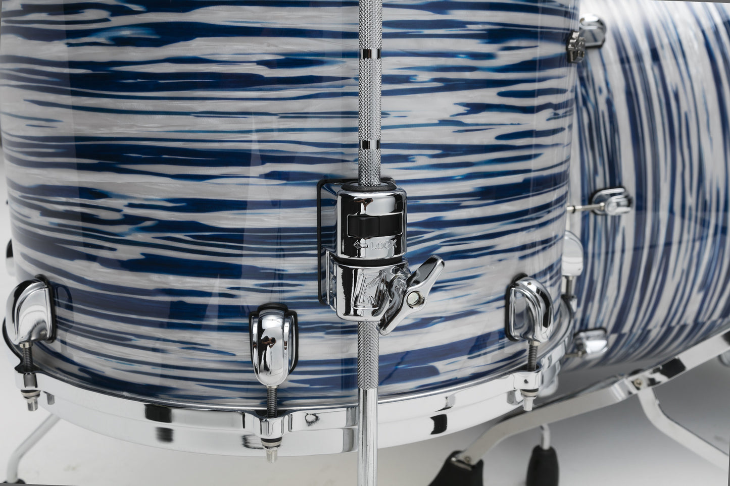 TAMA Starclassic Maple Duracover Wrap Shell Kit 3pcs - Blue & White Oyster /Chrome HW