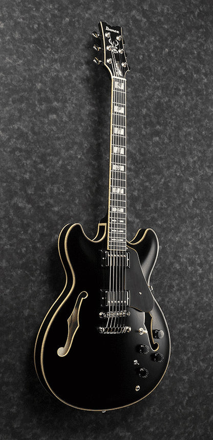 IBANEZ John Scofield Signature Hollowbody Gitarre 6-String - Black Low Gloss + Koffer MS100C