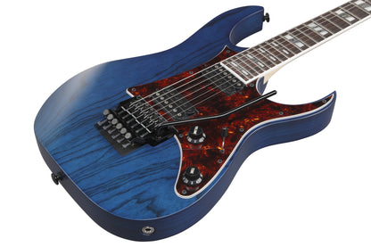 IBANEZ Prestige RG E-Gitarre 6-String - Transparent Deep Blue Flat + Koffer
