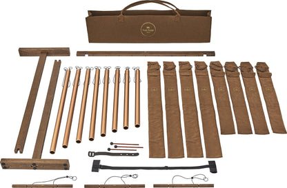 MEINL Sonic Energy 8-piece Sound Bath Tube Chime Set, 440 Hz, Bronze