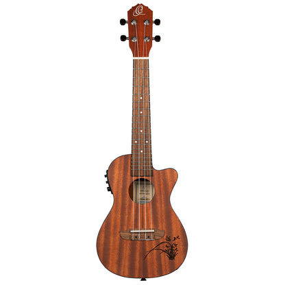 ORTEGA Bonfire Serie Preamp Konzert Ukulele 4 String - Fichte/Sapele Natur