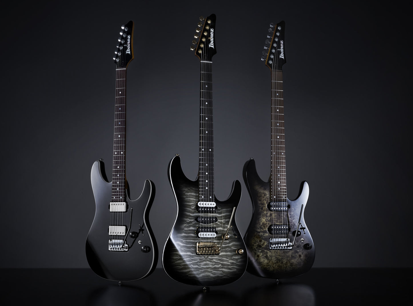 IBANEZ AZ Premium Electric Guitar 7-String - Charcoal Black Burst + Gig Bag