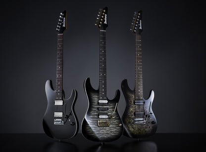 IBANEZ AZ Premium Electric Guitar 7-String - Charcoal Black Burst + Gig Bag