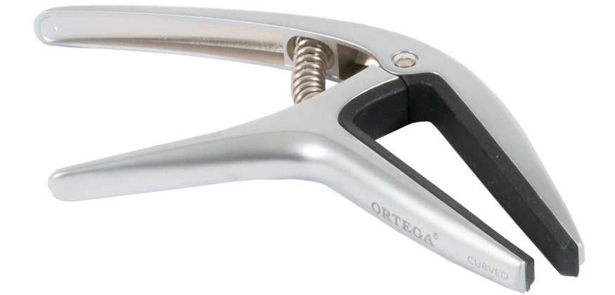 ORTEGA Curved/Flat Guitar Capo - Chrome