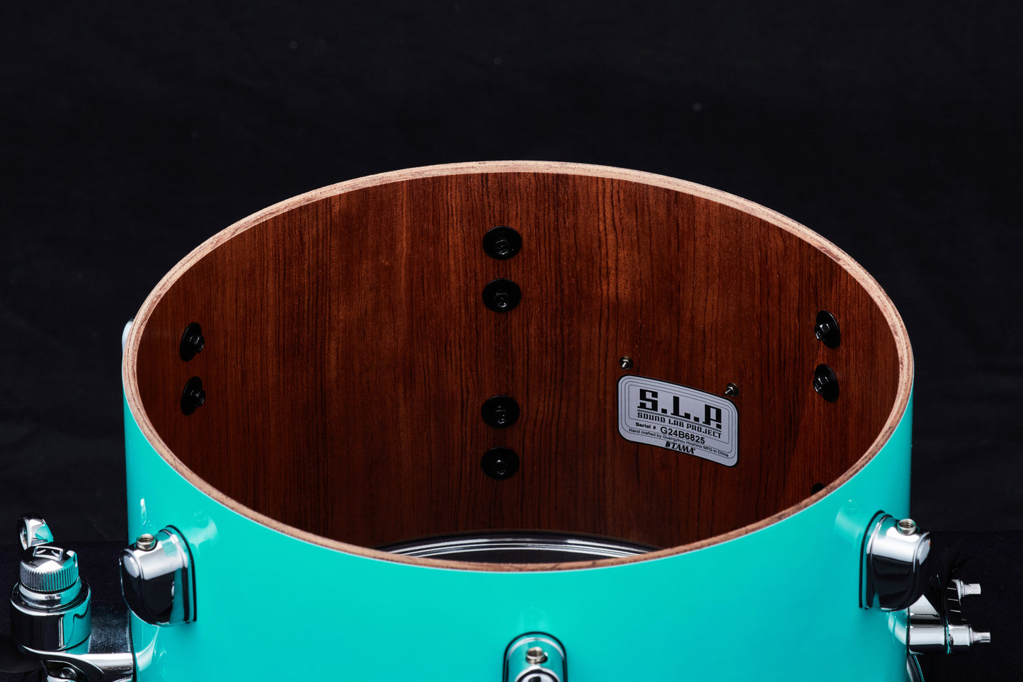 TAMA S.L.P. Philo Tsoungui Mod Bubinga Snaredrum 12" x 7" - Electro Turquoise/Chrom HW
