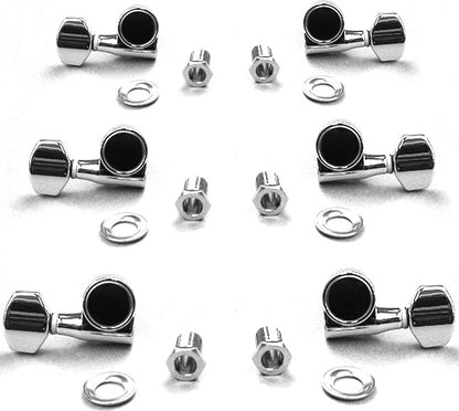 IBANEZ die-cast machine head set L*6 - chrome for selected SIGNATURE/X/GIO/RC/SA models