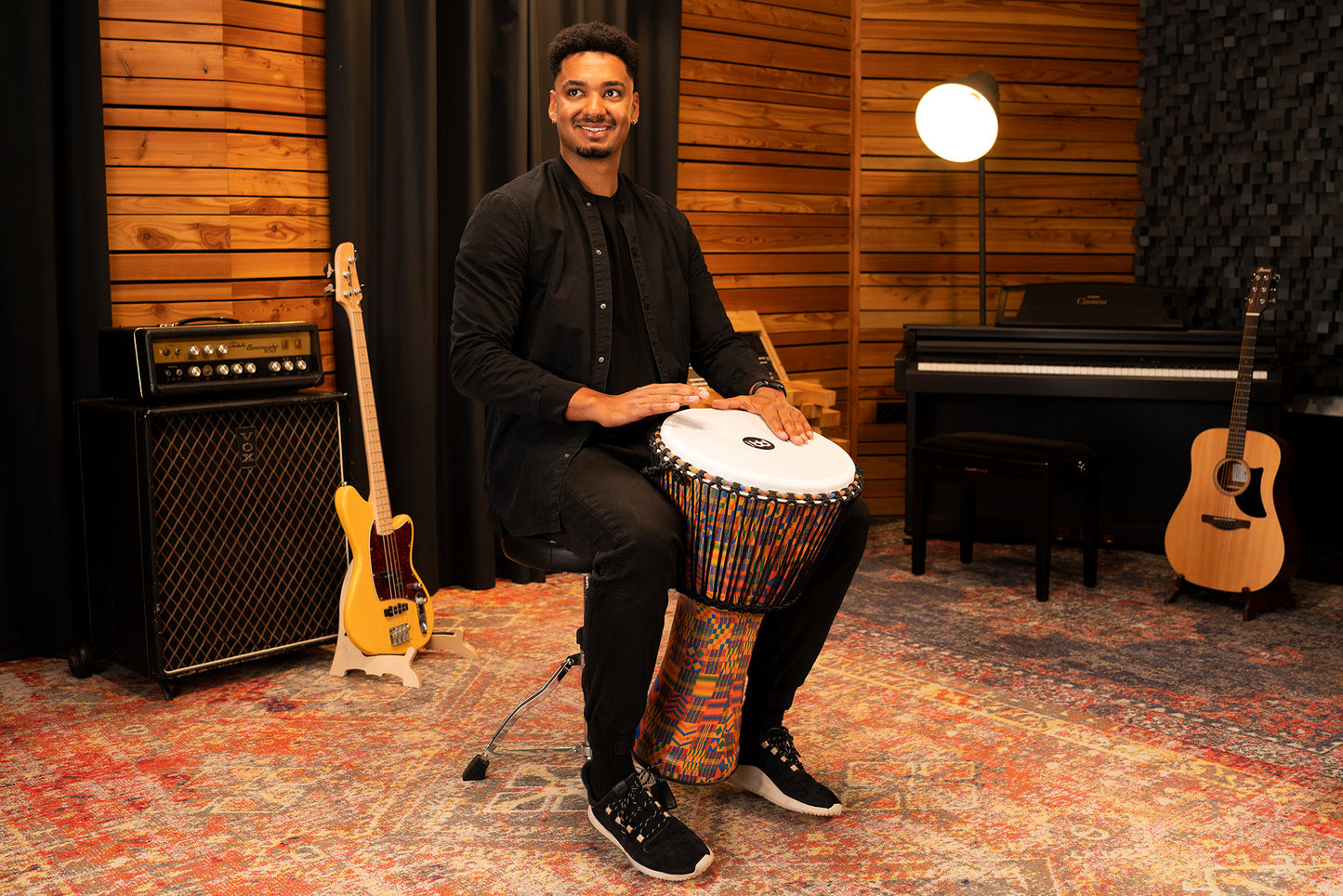 MEINL Percussion Travel Series African Djembe 14" - Kenyan Quilt