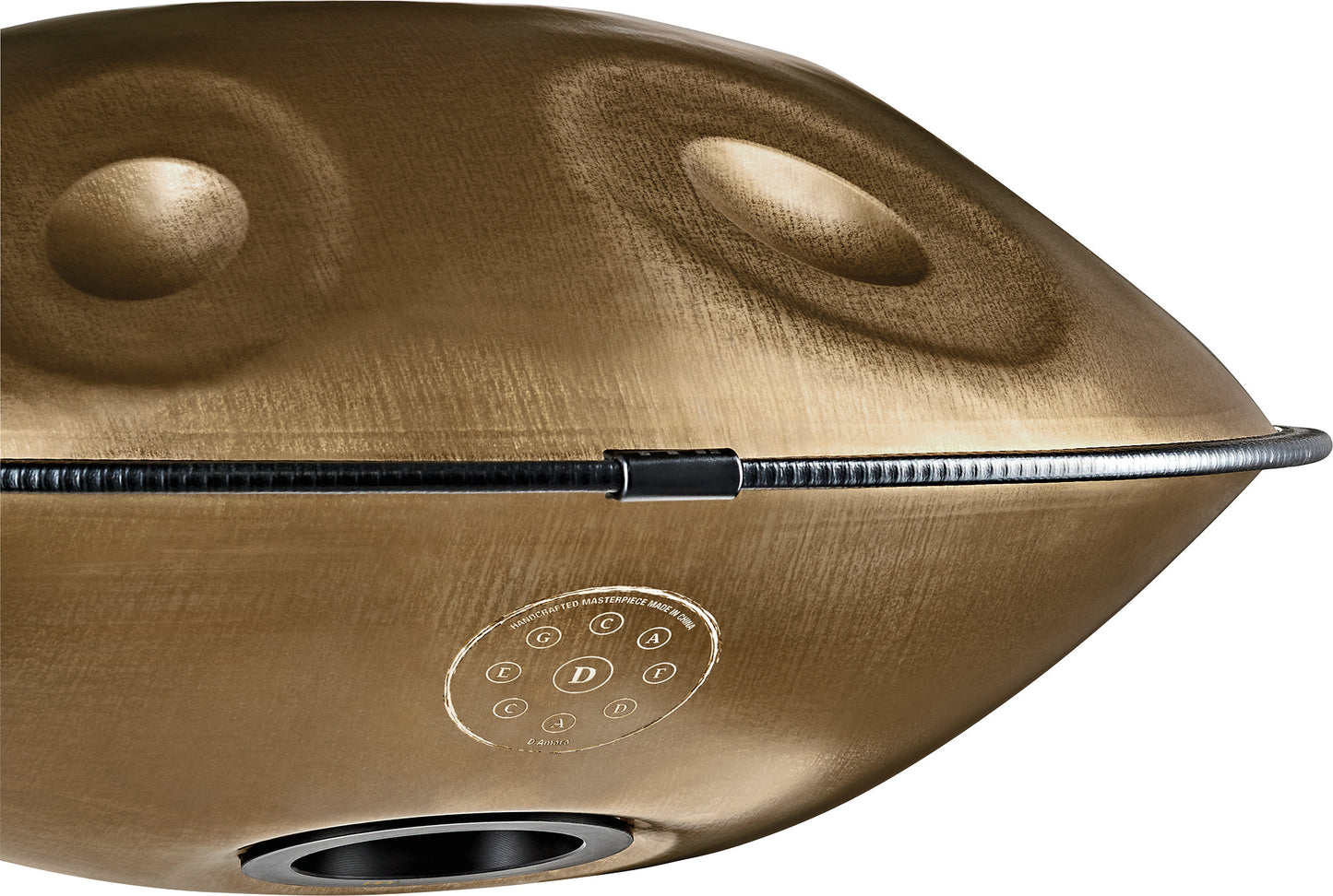 MEINL Sonic Energy Sensory Handpan Stainless Steel D Amara 9 Notes 440 Hz - Vintage Gold