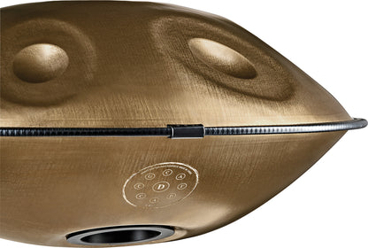 MEINL Sonic Energy Sensory Handpan Stainless Steel D Amara 9 Notes 440 Hz - Vintage Gold