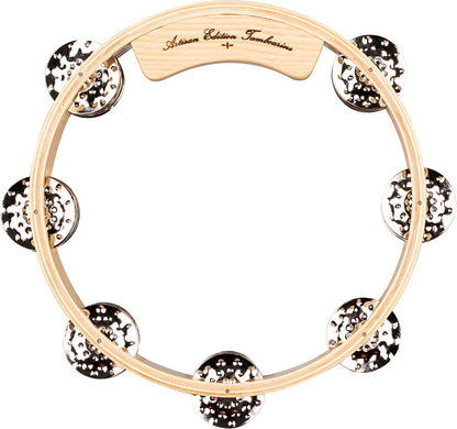 MEINL Percussion Artisan Edition Series Triple-Row Wood Tambourine - 8"