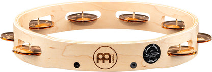 MEINL Percussion Artisan Edition Series Single-Row Wood Tambourine - 10"
