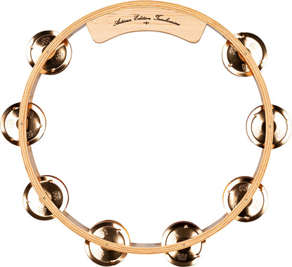 MEINL Percussion Artisan Edition Series Dual-Row Wood Tambourine - 10"