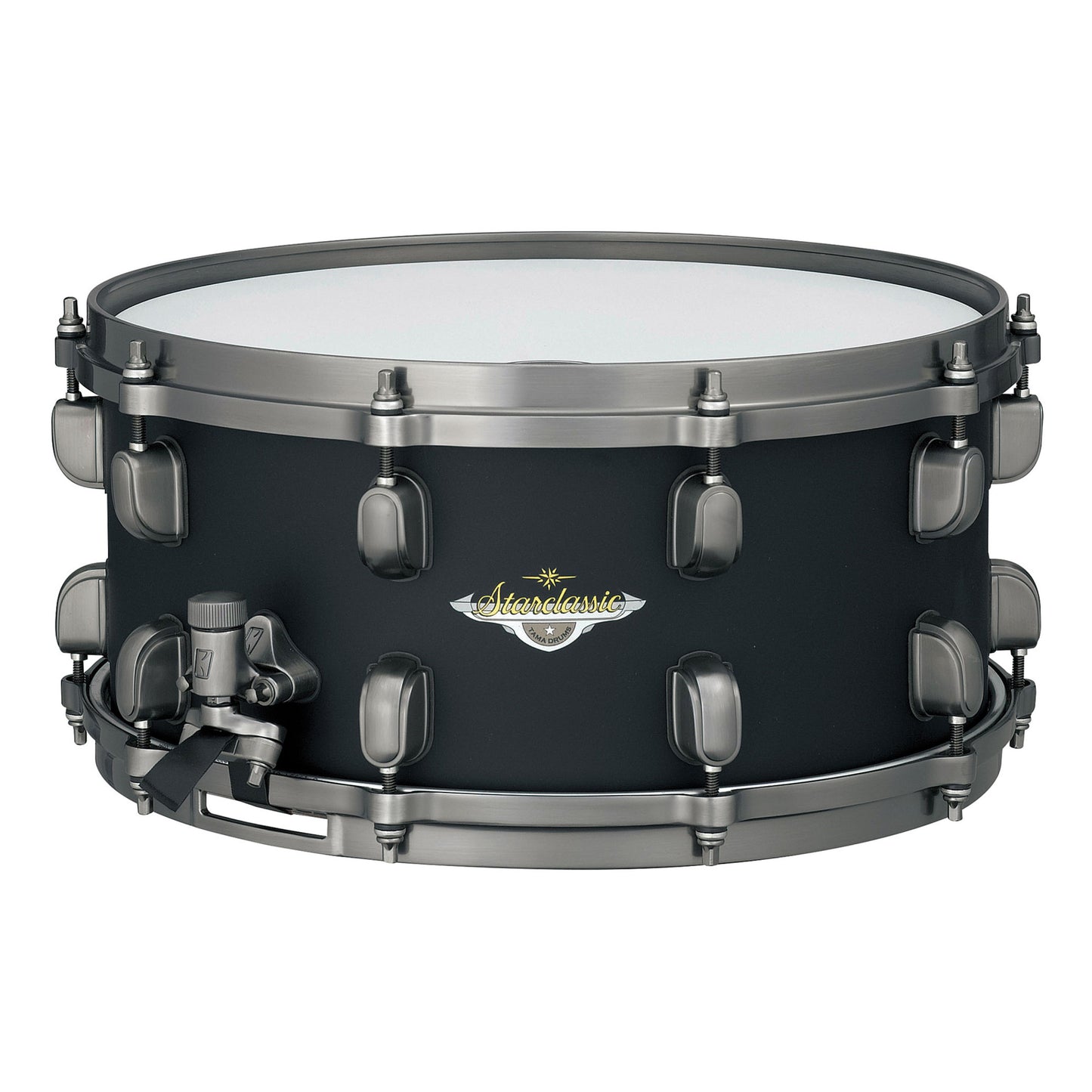 TAMA Starclassic Maple Snaredrum 14" x 6,5" - Flat Black/Smoked Black Nickel HW