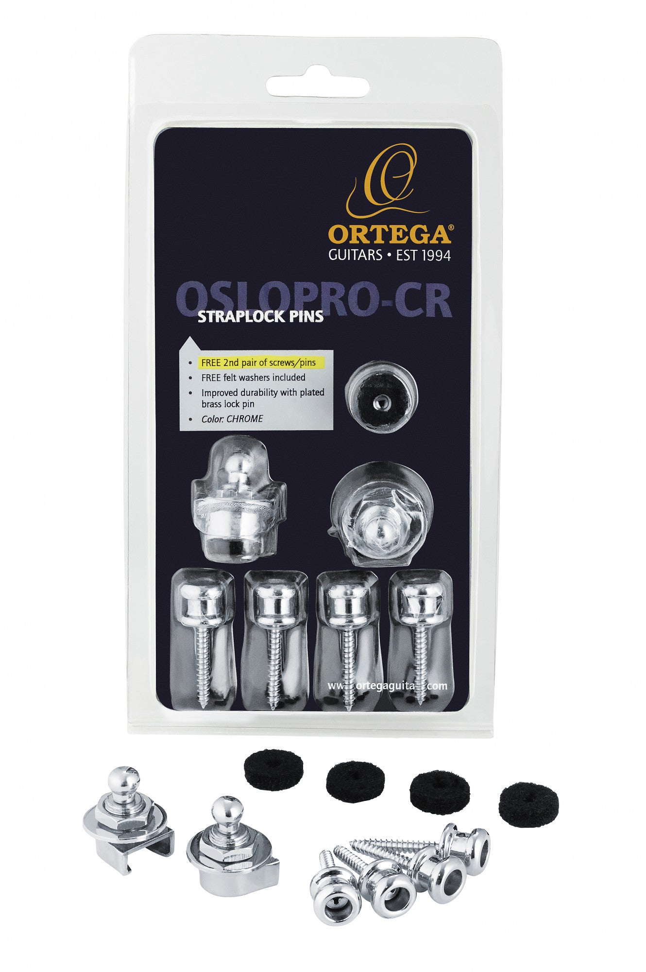 ORTEGA Strap Lock Pin Pro - chrom