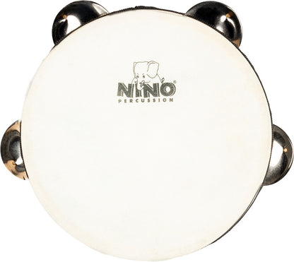 NINO Percussion Tamburin mit Kunststofffell - 6” einreihig
