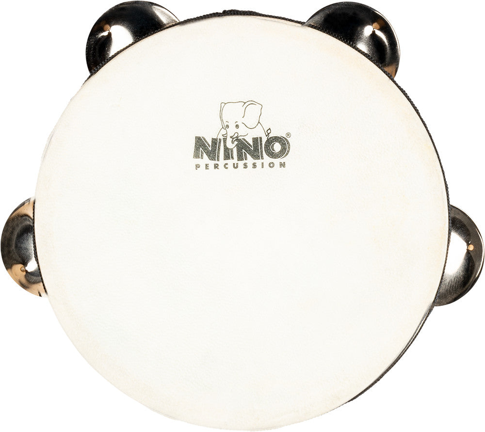 NINO Percussion Tamburin mit Kunststofffell - 6” einreihig