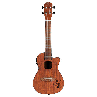 ORTEGA Bonfire Serie Preamp Konzert Ukulele 4 String - Fichte/Sapele Natur