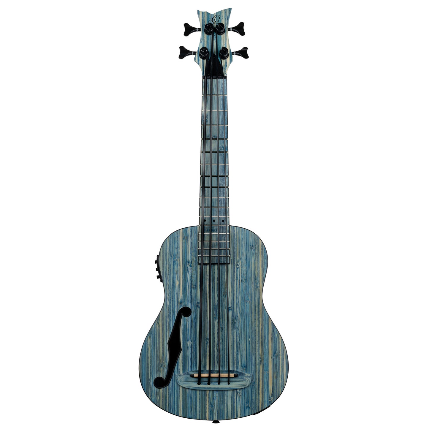 ORTEGA Bamboo Serie Short Scale Uke Bass 4 String - Solid Bamboo Stonewashed + Bag