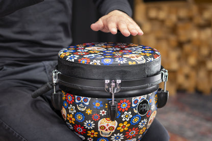 MEINL Percussion Jumbo Djembe Synthetic Head 10" - Day Of The Dead