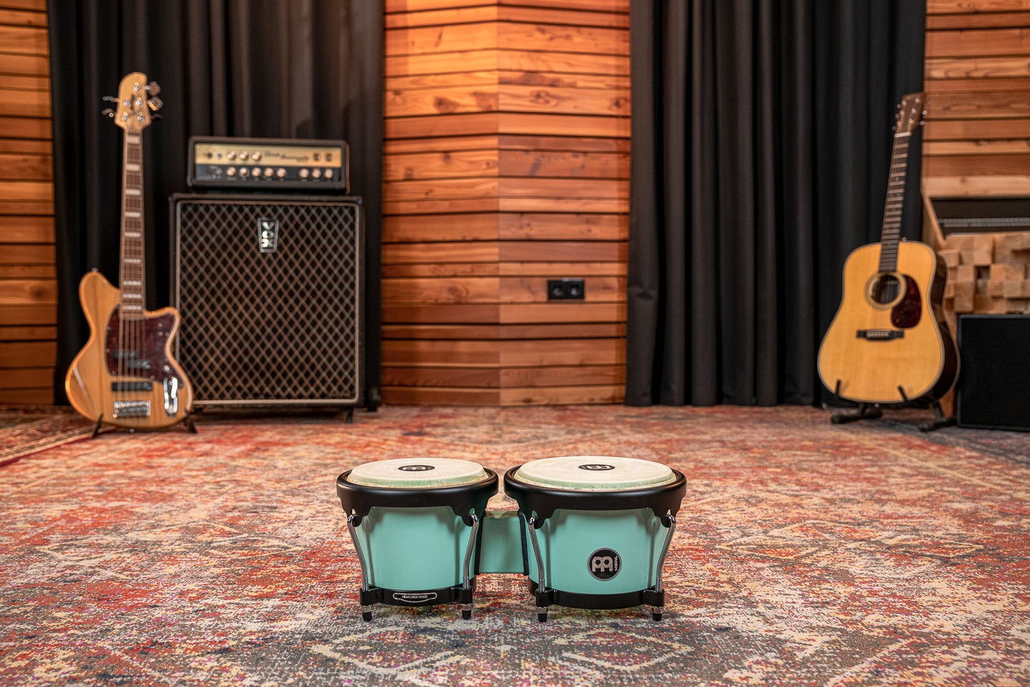 MEINL Percussion Journey Series Bongo 6 1/2" Macho & 7 1/2" Hembra - Seafoam Green