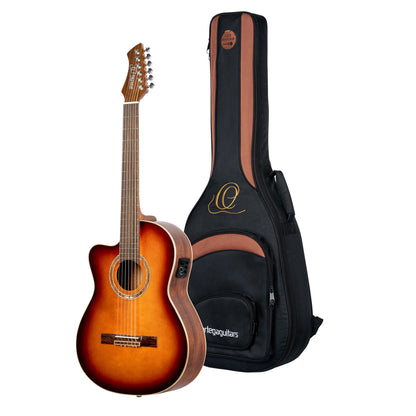 ORTEGA Performer Series 4/4 Konzertgitarre 6-String Lefty - Sunburst + Gigbag