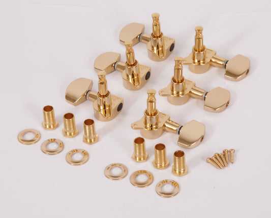 IBANEZ acoustic guitar machine head tuner set - 3 x left/3 x right - gold - Discontinued & Stock only; Substitute 2MG0001L/2MG0001R-GD