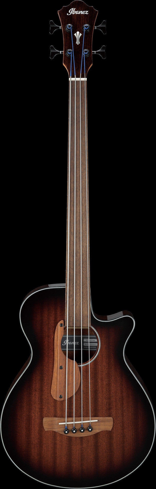 IBANEZ AEGB Acoustic Bass 4-String Fretless - Mahogany Sunburst High Gloss