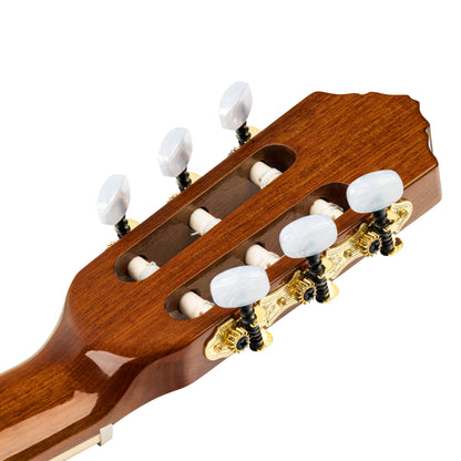 ORTEGA Family Series Pro 4/4 Konzertgitarre 6 String Lefty - Massive Fichte / Mahagoni Natur + Bag